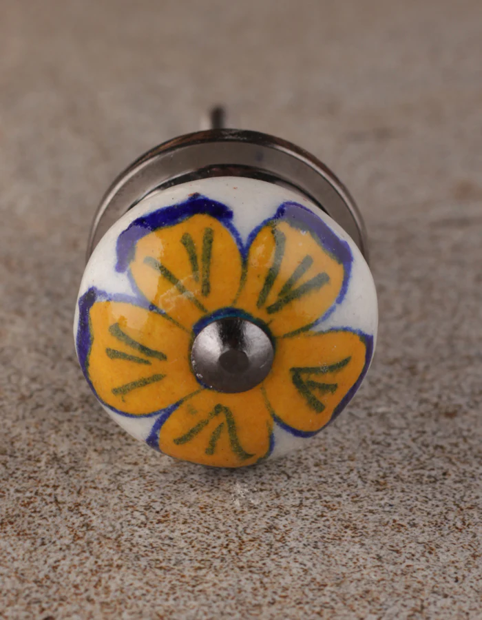Beaded Antique Floral Kitchen Cabinet Knob - Image 3