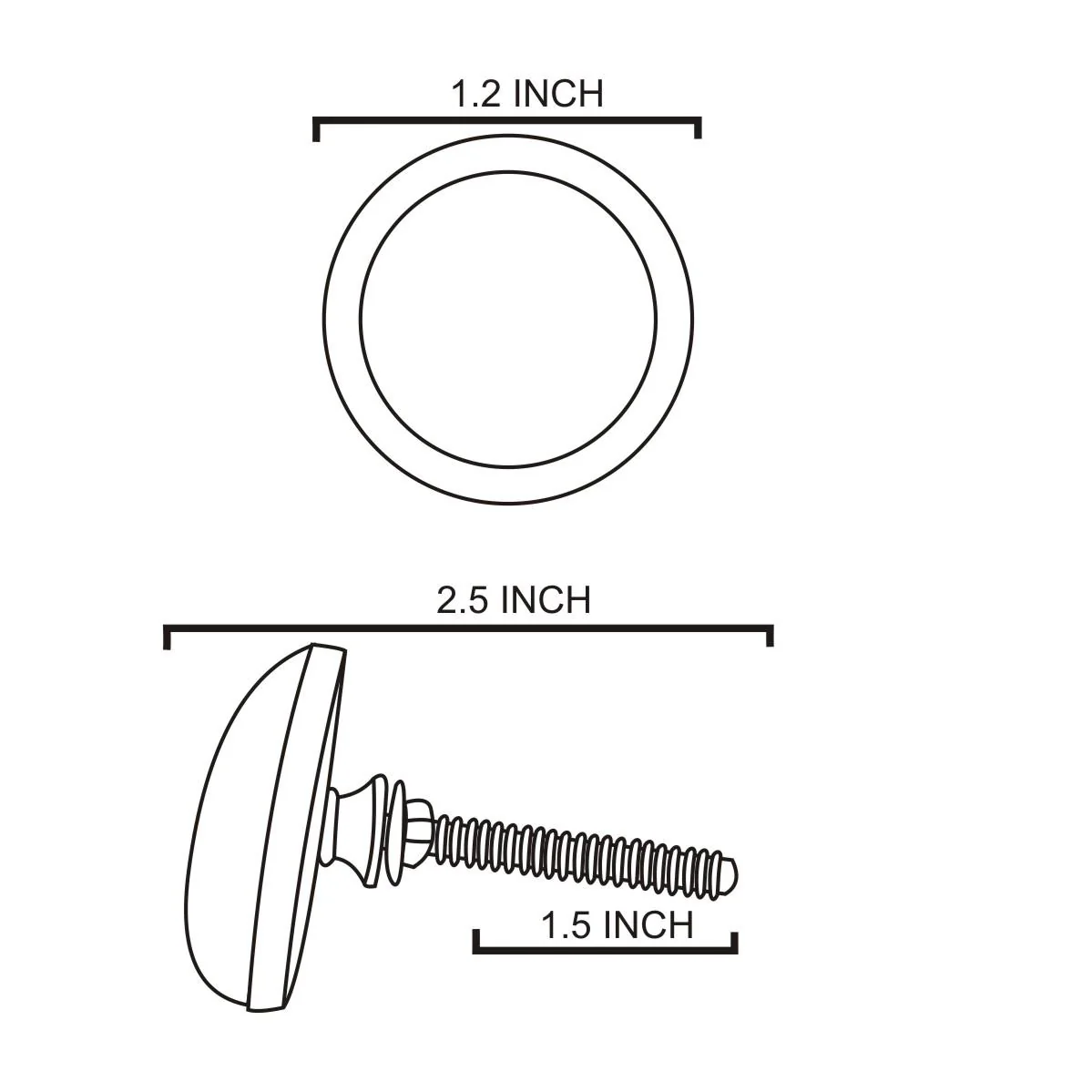 Orange Center Metal knob - Image 4