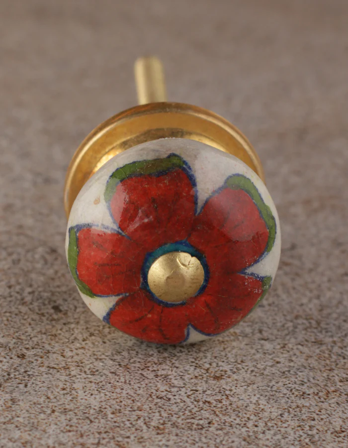 Round Beaded Antique Drawer Cabinet Knob - Image 3