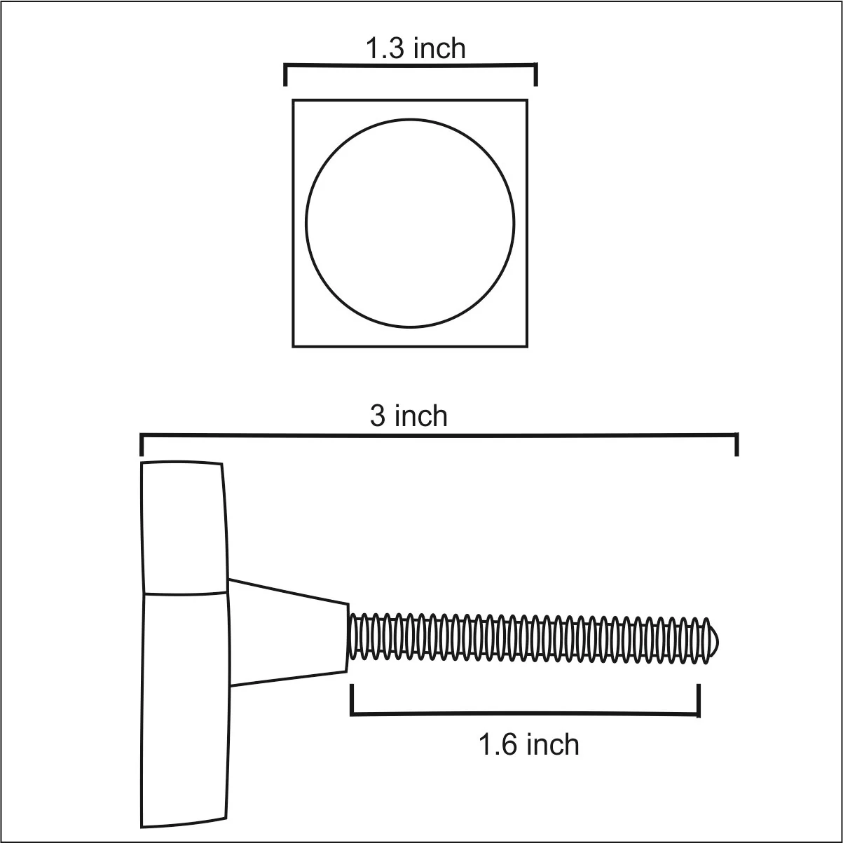 Square Copper Metal Knob - Image 3