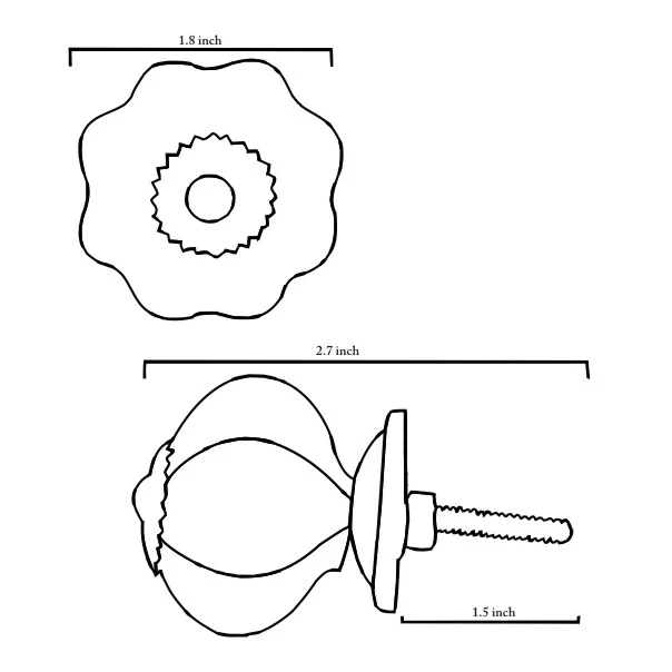 Well Designed White Dresser Cabinet Knob With Orange Flower - Image 6